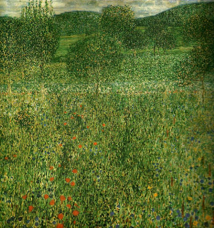 Gustav Klimt blommande falt Sweden oil painting art